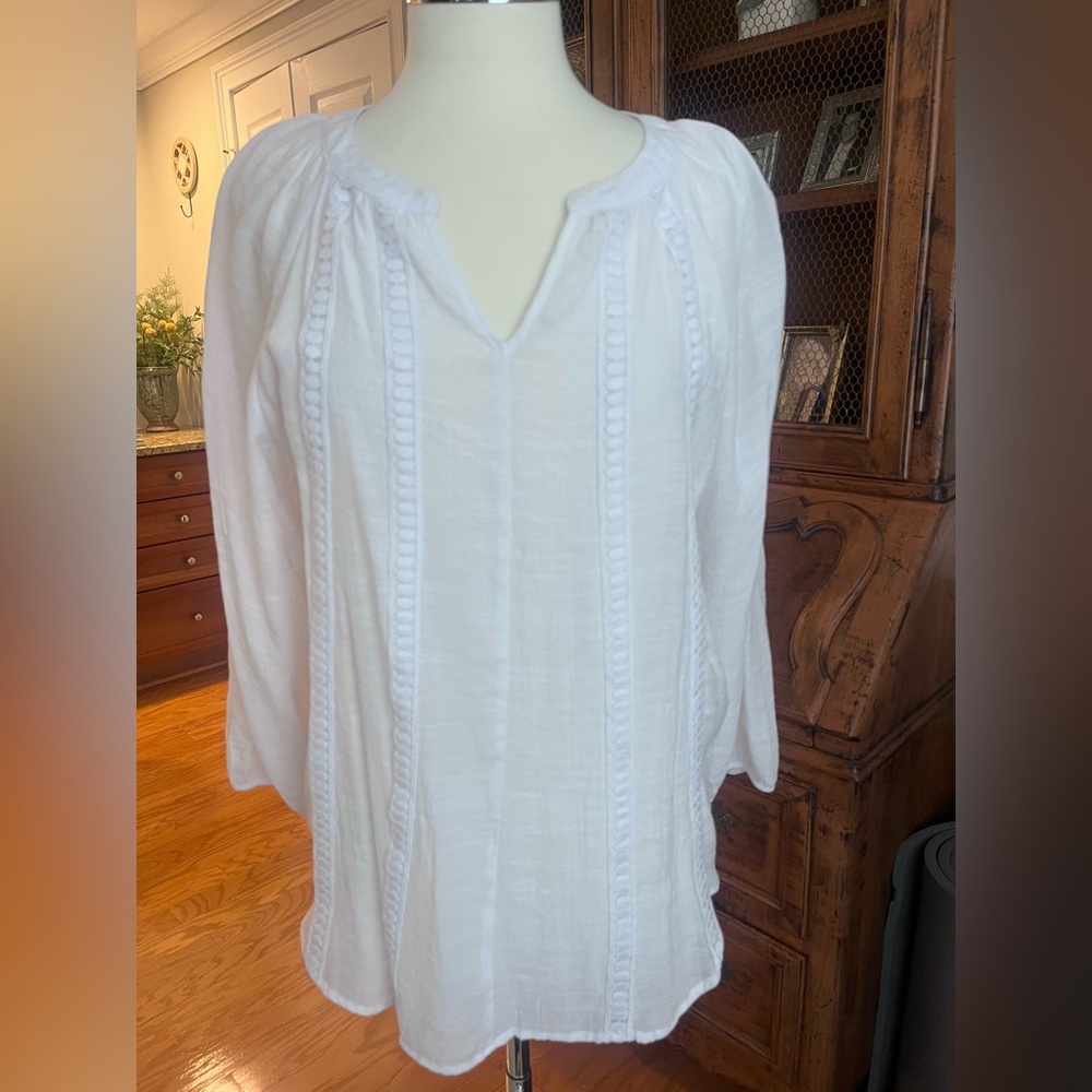 Counterparts Boho Long Sleeve White Blouse - Picture 2 of 9